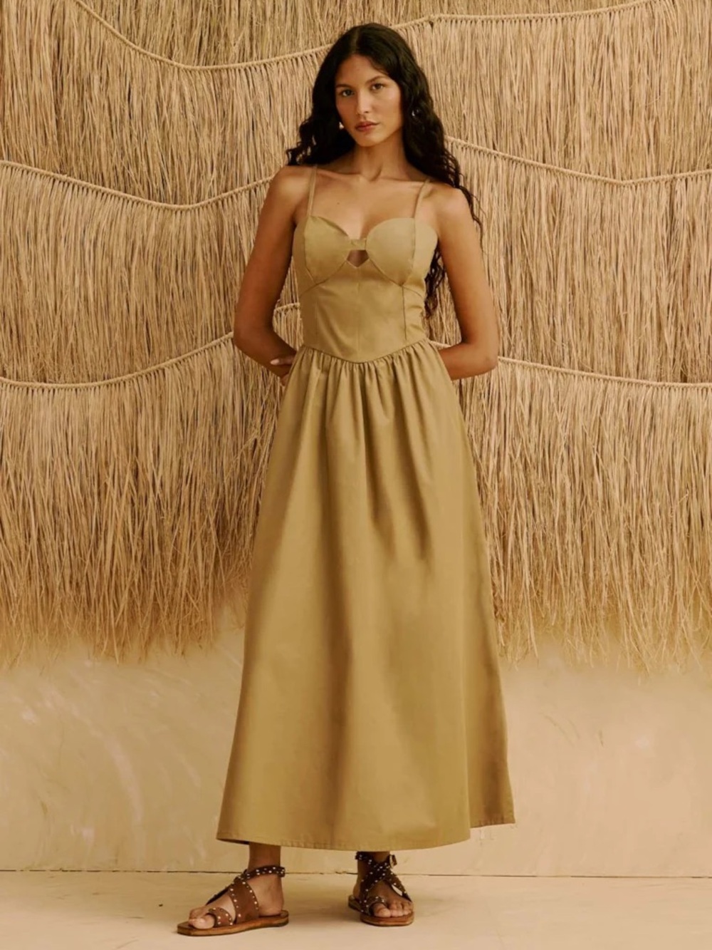 CaCay Solid Midi Dress, NWT SIZE SMALL